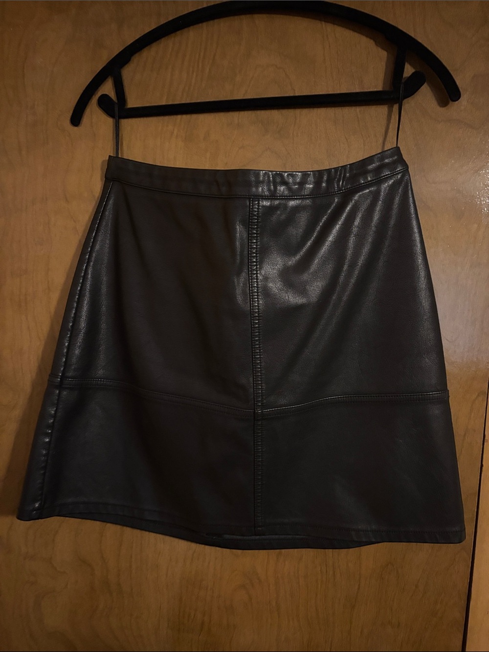 Black pleather skirt